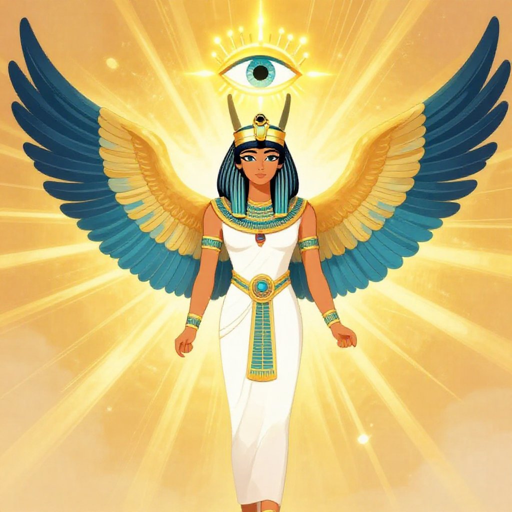 Isis in her temple, vast and serene, worshippers from Egypt to Rome gathered before her, the world held together in her hands