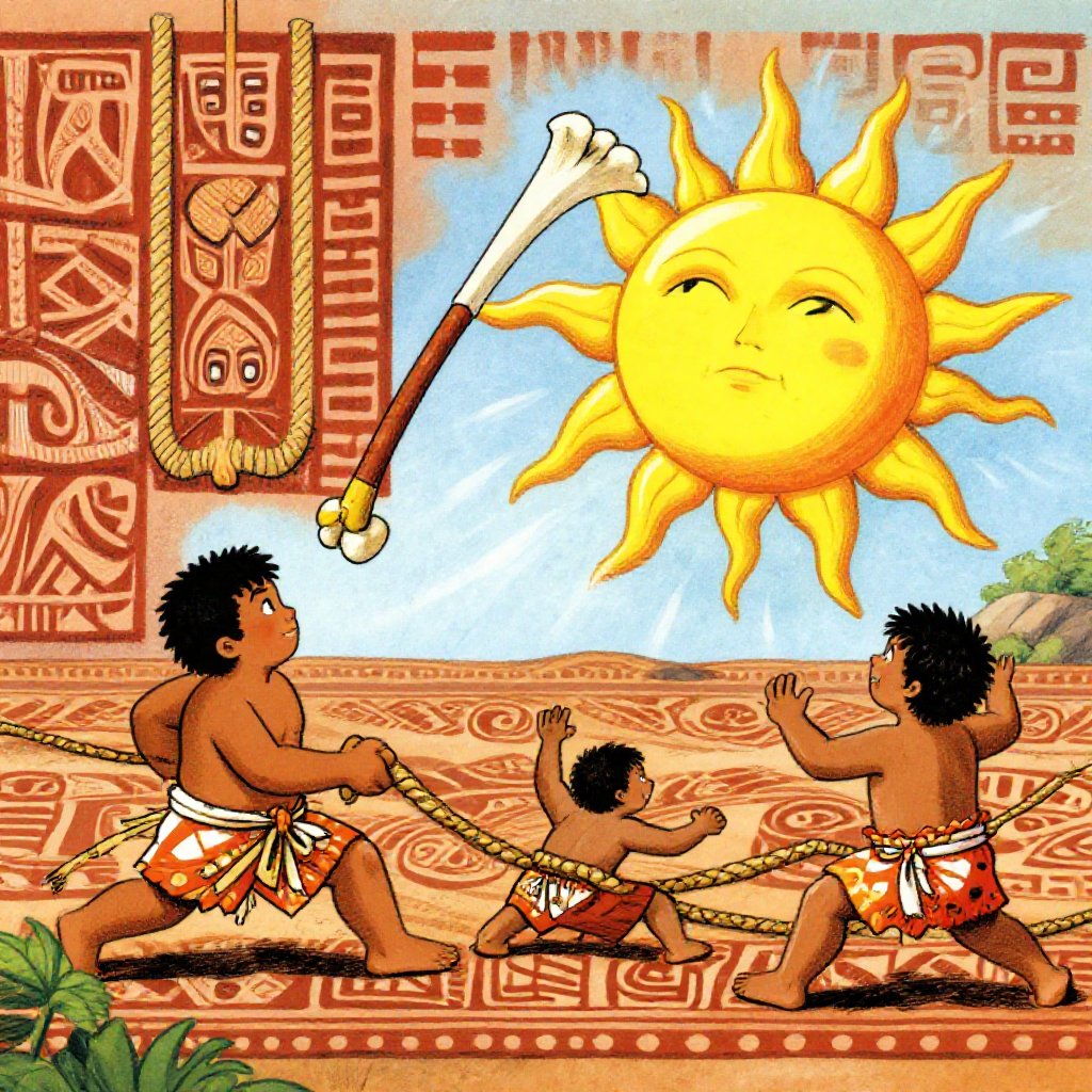 The sun moving slowly and deliberately across a wide Pacific sky, the shadows below it long and unhurried, Maui watching from the mountaintop as the first full day stretches out